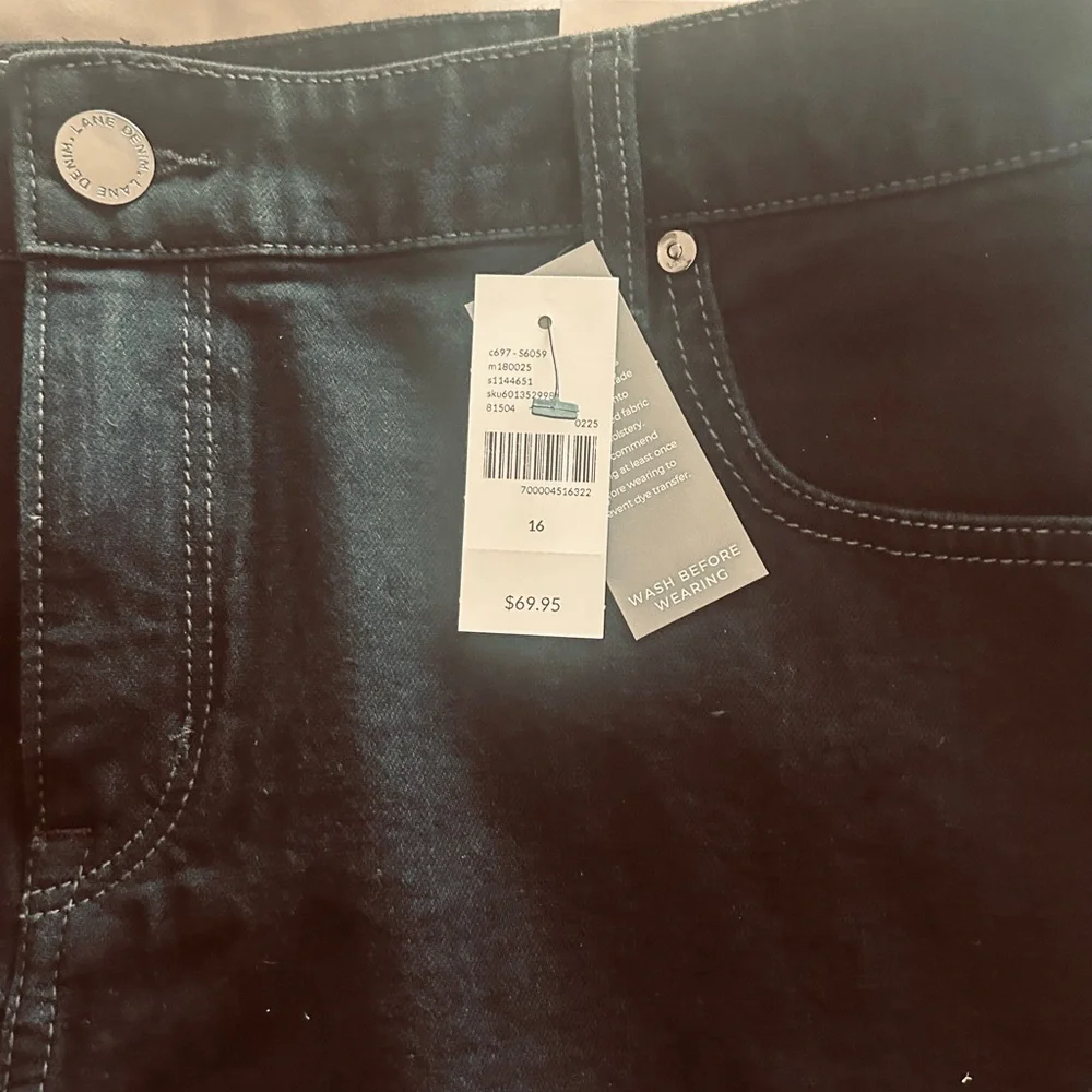 Lane Bryant Black Jean Shorts - Picture 3 of 6